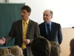 Návštěva strakonického gymnázia s lídrem ODS Petrem Nečasem 3.5.2010