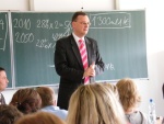 Návštěva strakonického gymnázia s lídrem ODS Petrem Nečasem 3.5.2010